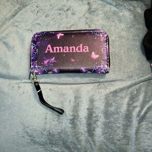 Amanda zippered clutch wallet 8 card slots New